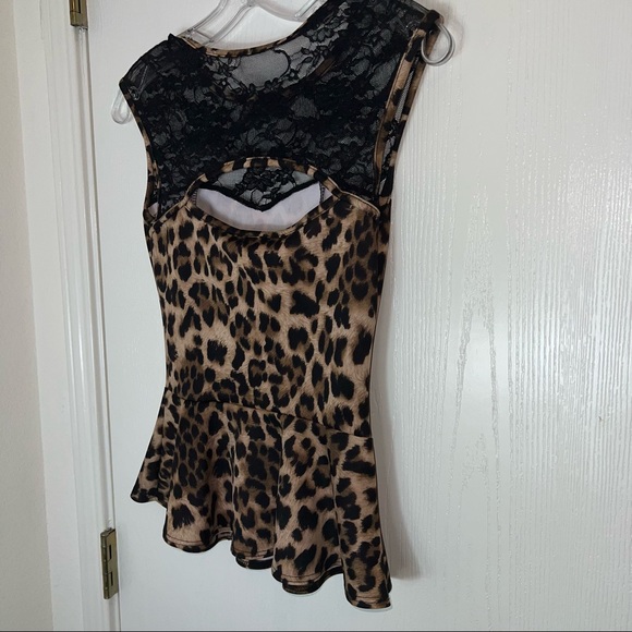 A’GACI Cheetah Tank Blouse. Size S - Picture 4 of 6